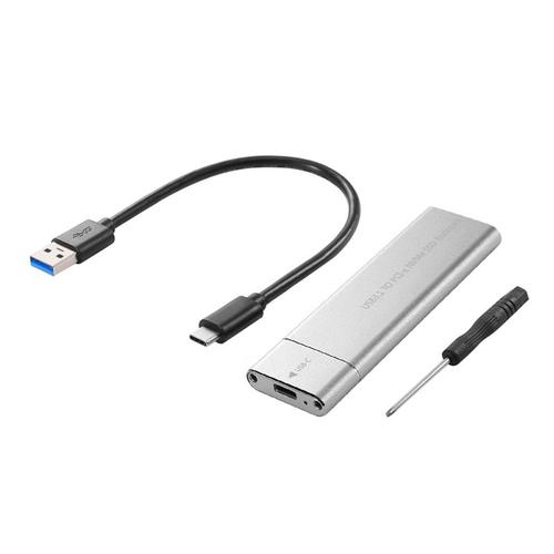 Câble argent A à C - Boîtier SSD M2 boîtier NVME M.2 vers USB Type C