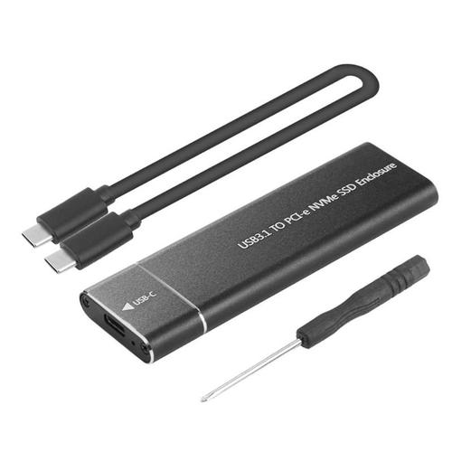 Câble noir A à C - Boîtier SSD M2 boîtier NVME M.2 vers USB Type C