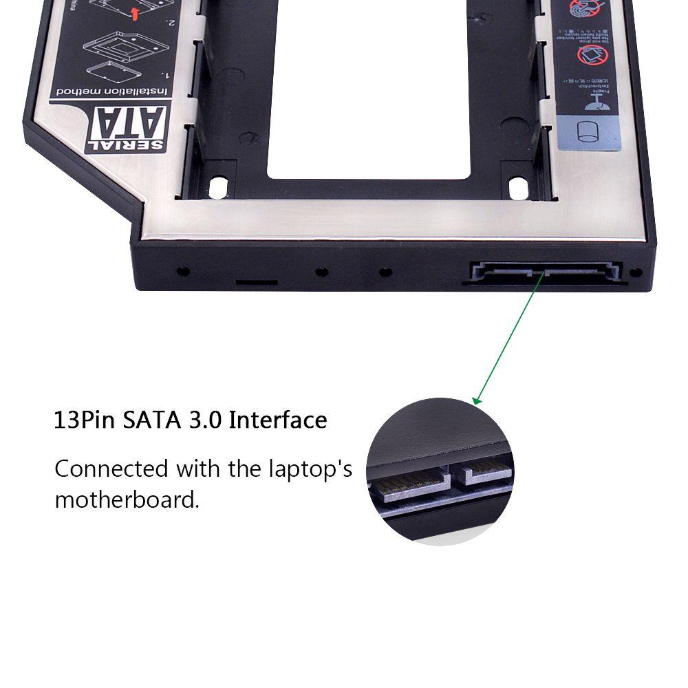 9.5 mm non LED - CHIPAL 2nd HDD Caddy aluminium Optibay SATA... - 2