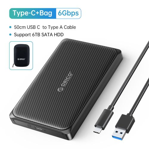 Type-C Ajouter Un Sac - Orico Boîtier De Disque Dur Externe Zelico B, 2.5 Pouces, Sata Vers Usb 3.0, 5gbps Et 6gbps, Pour Pc, Ps5