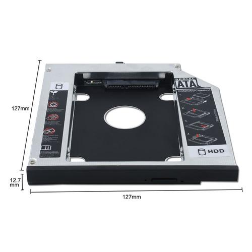 12.7 mm - TISHRIC Boîtier de disque dur en aluminium pour Lenovo ThinkPad,boîtier Optibay, T420, Tturquoise, Touvriers, T530, W700, 3.0