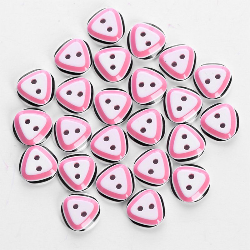 Bouton En Rsine Motif Triangle Rond Bouton Mignon Boutons D... - 4