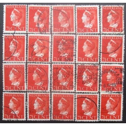 Pays-Bas N°333 X 20 Oblitéré