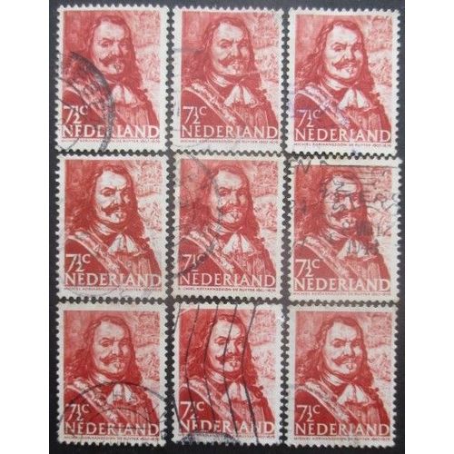 Pays-Bas N°402 X 9 Oblitéré