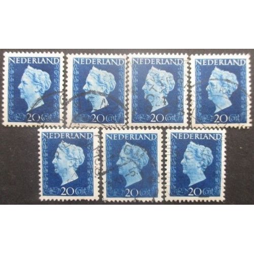 Pays-Bas N°472 X 7 Oblitéré