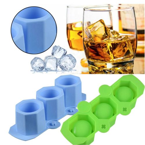 Moule En Plâtre En Silicone A 3 Trous Verre A Vin Bac A Glaçons En Silicone Pot De Fleur De Cactus Moule En Béton Moule A Glaçons, Vert