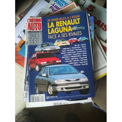 L Action Automobile Hors Serie 26 De 1994 Laguna Essence Gamme,Xantia,Fiat Tempra,Croma,Ford Mondeo,Nissan Primera,Opel Vectra,Peugeot 405,Seat Toledo,Toyota Carina E,Passat,Alfa 155,Audi 80,Bmw Serie