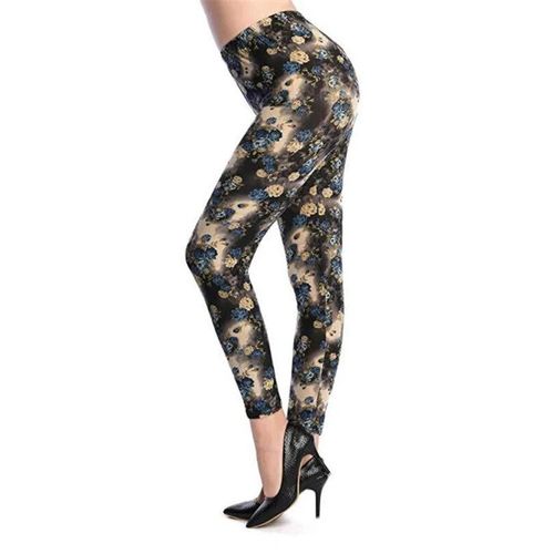 Indjxnd Femmes Imprimé Leggings Fitness Jambières D'exercices Pantalons Pour Femmes Mode Taille Haute Vêtements Fleur Imprimé Leggings