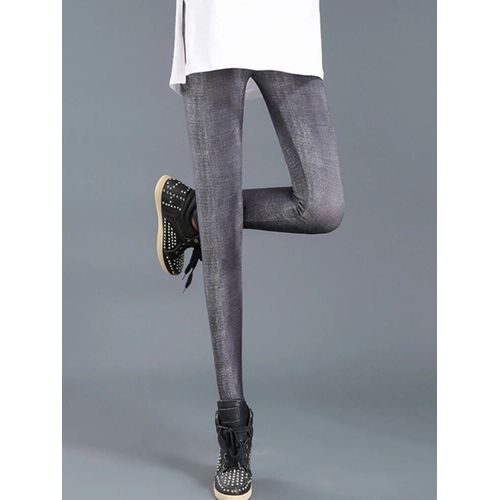 Faux Denim Jean Leggings Sexy Longue Mode Mince Femmes Legging Gymnase Sport Été Leggings Décontracté Crayon Pantalon