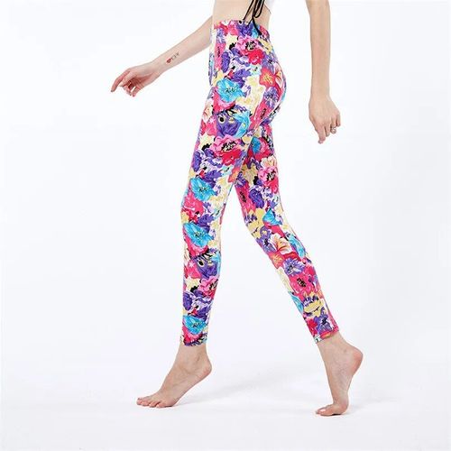 Indjxnd Femmes Imprimé Leggings Fitness Jambières D'exercices Pantalons Pour Femmes Mode Taille Haute Vêtements Fleur Imprimé Leggings
