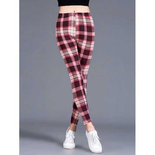 Chsdcsi-Leggings Push-Up À Carreaux Pour Femmes,Pantalons D'entraînement,Exercice Ingent,Imprimé Grille,Fitness,Fjhot