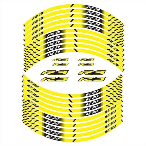 Autocollant De Décoration De Roue De Contour De Pièces De Moto,Décalcomanie,Yamaha Yzf R3,B - Type D