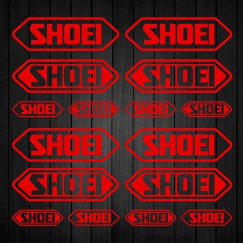 Shoei-Autocollant Laser Rainbow Casting Pour Moto,Bande Latérale,Pour Casque De Vélo,Style De Voiture,En Vinyle,Pour Yamaha Tmax Hrc Ninja - Type 2 Set Red