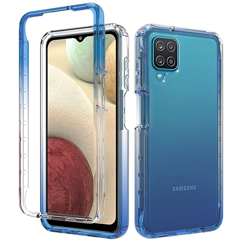 Coque Transparente Pour Samsung Galaxy A12 / M12 360 Résistante Aux Chocs Style Funda Hybride Pour Touristes