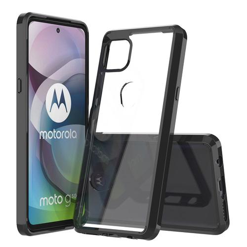 Housse Hybride Mince Avec Coussin D'air Étui Flexible En Tpu Avec Panneau Arrière Transparent Coque Antichoc Pour Motorola Moto G 5g / One 5g