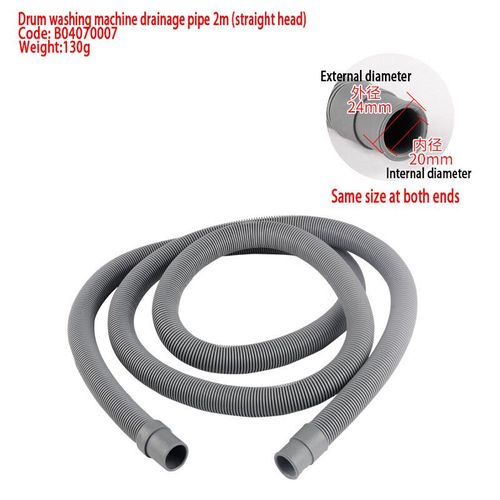 Tuyau de vidange coude à tête droite,Machine à laver à tambour automatique universel pour Haier Samsung Panasonic Siemens Sanyo Whirlpool - Type 2m straight head