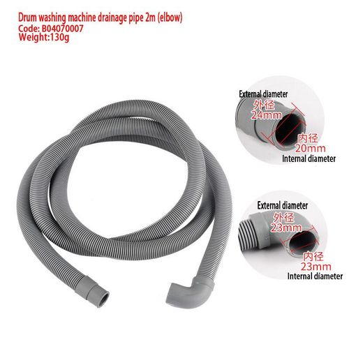 Tuyau de vidange coude à tête droite,Machine à laver à tambour automatique universel pour Haier Samsung Panasonic Siemens Sanyo Whirlpool - Type 2m elbow