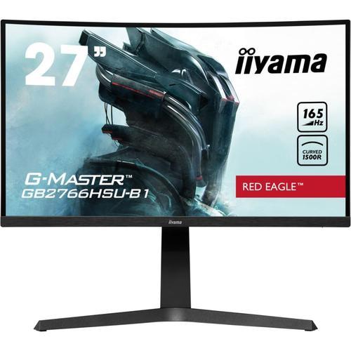 iiyama G-MASTER Red Eagle GB2766HSU-B1 - Écran LED - incurvé - 27" - 1920 x 1080 Full HD (1080p) @ 165 Hz - VA - 250 cd/m² - 3000:1 - 1 ms - 2xHDMI, DisplayPort - haut-parleurs - noir mat