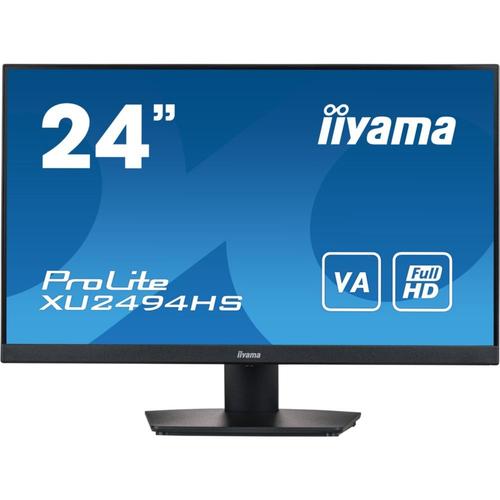 iiyama ProLite XU2494HS-B2 - Écran LED - 24" (23.8" visualisable) - 1920 x 1080 Full HD (1080p) @ 75 Hz - VA - 250 cd/m² - 3000:1 - 4 ms - HDMI, DisplayPort - haut-parleurs - noir mat