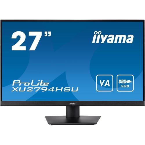 iiyama ProLite XU2794HSU-B1 - Écran LED - 27" - 1920 x 1080 Full HD (1080p) @ 75 Hz - VA - 250 cd/m² - 3000:1 - 4 ms - HDMI, DisplayPort - haut-parleurs - noir mat