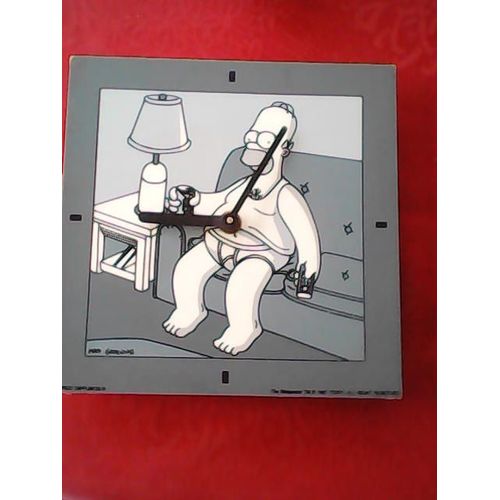 Horloge Pendule Vintage Homer Simpson - 20x20 cm - Tropico Diffusion