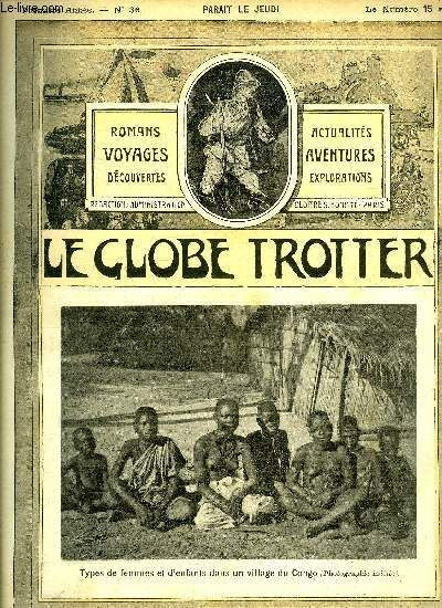 Le Globe Trotter N°036 - Types De Femmes Et D'enfants Dans Un Village Du Congo, Photo.