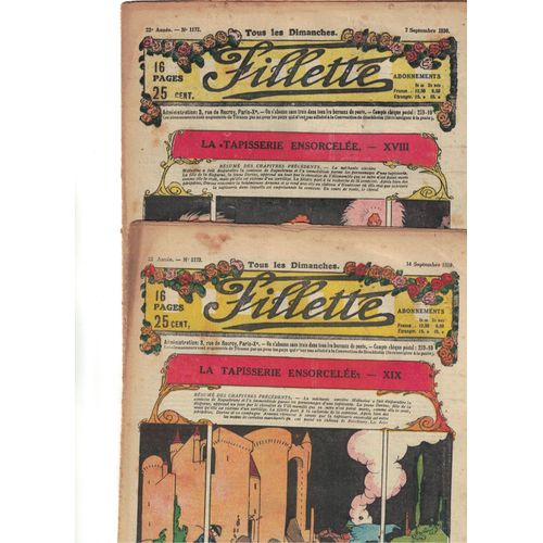 Fillette 1173 Du 14 Septembre 1930 Et 1172 Du 7 Septembre 1930