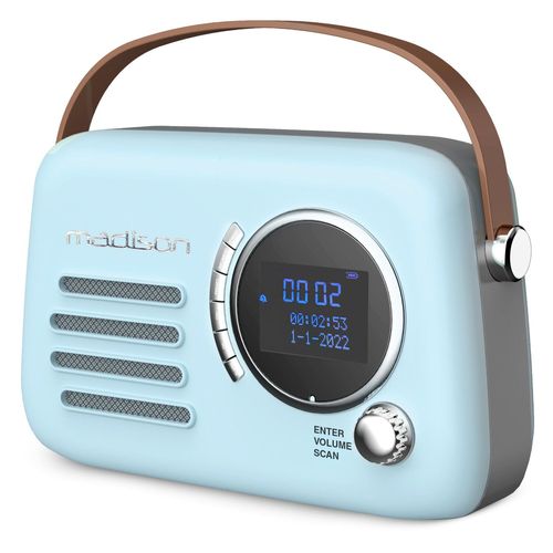 Radio Vintage Autonome Avec Bluetooth FM & DAB 30W - Madison FREESOUND-VR30BL-DAB