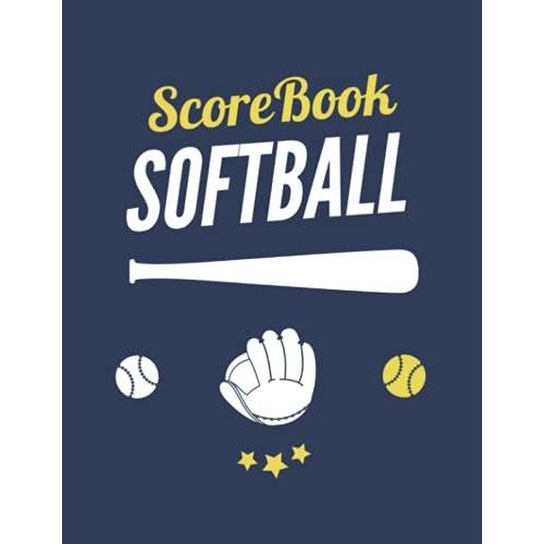 Score Book Softball: Baseball/Softball Scorebook With Pitch Count & Lineup Cards | Baseball & Softball Score Keeper Books | Softball/Baseball Coaching ... | Coach & Referee Scorebooks Stats Book