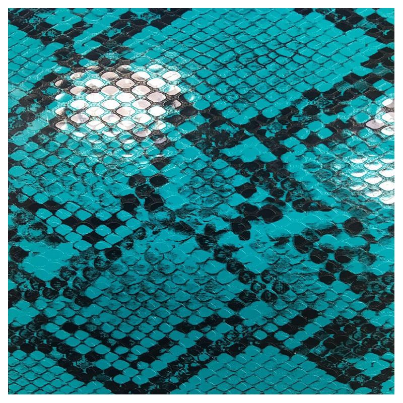 Couleur En Relief Impression Python Motif Cuir Pu Bicolore M... - 4