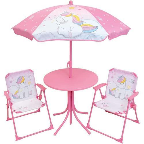 Fun House - Salon De Jardin Licorne Pour Enfants - Rose