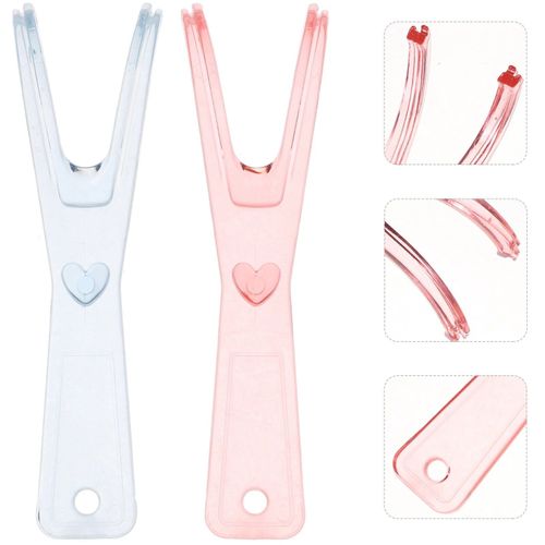 Médiators De Soie Dentaire Pour Porte-Poète,Porte-Poignée,Distributeur De Fil Dentaire,Bleu,2 Pièces 