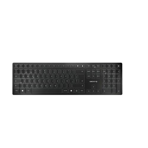 CHERRY KW 9100 SLIM - Clavier - sans fil - 2.4 GHz, Bluetooth 4.0 - Espagnol - commutateur : CHERRY SX - noir, argent