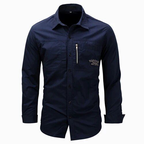 Cardigan En Coton À Manches Longues Pour Hommes,Fermeture Éclair,Revers,Chemise,Sport De Plein Air,Escalade,Chemises Tactiques Respirantes,3xl