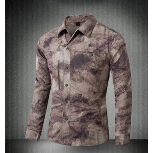 Chemise À Manches Courtes Et Longues Pour Homme,Vêtement D'extérieur À Séchage Rapide,Camouflage Jungle,Vêtements De Sport Et De Camping Détachables