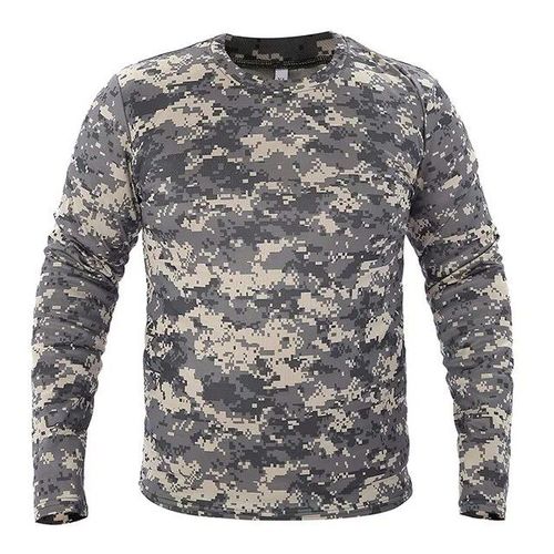 T-Shirt À Manches Longues Camouflage Bionique Pour Homme,Vêtement D'été À Séchage Rapide,Pour Sports De Plein Air,Escalade,Camping,Entraînement,Randonnée,Tactique De L'armée