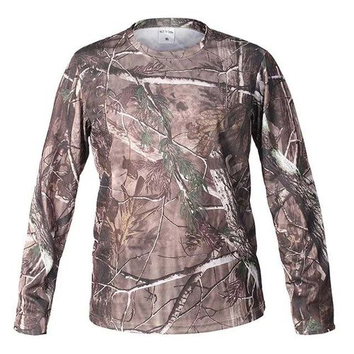 T-Shirt À Manches Longues Camouflage Bionique Pour Homme,Vêtement D'été À Séchage Rapide,Pour Sports De Plein Air,Escalade,Camping,Entraînement,Randonnée,Tactique De L'armée