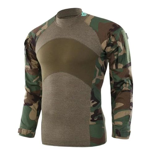 T-Shirt De Sport Respirant Pour Homme,Haut Tactique De L'armée,De Randonnée,De Camping,De Printemps,De Camouflage,De Combat,À Séchage Rapide