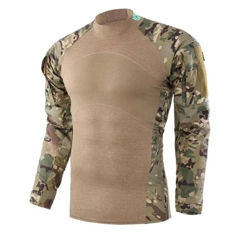 T-Shirt De Sport Respirant Pour Homme,Haut Tactique De L'armée,De Randonnée,De Camping,De Printemps,De Camouflage,De Combat,À Séchage Rapide