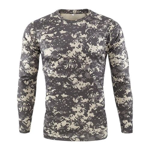 Dulcamsolomon-T-Shirt À Manches Longues Pour Homme,Chemise Camouflage À Col Rond,Séchage Rapide,Randonnée Et Chasse,Printemps