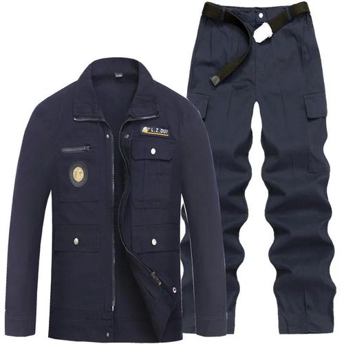 Vêtements De Travail En Coton Trempé Pour Hommes,Vêtements De Travail,Assurance Travail,Veste À Degrés,Pantalon,Ensembles S Durables,Printemps,Automne,2 Pièces