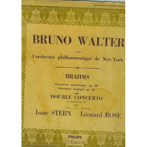 Brahms Ouverture Academique Op 80 - Ouverture Tragique Op 81 - Double Concerto En La Mineur Op 102