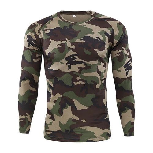 T-Shirt À Séchage Rapide Pour Homme,À Col Rond,Motif Python,Camouflage,Sport De Plein Air,Abrasion Et Évacuation De L'humidité,Tactique