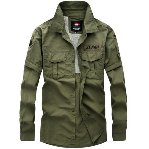 Chemise À Manches Courtes Et Longues Pour Homme,Vêtements Détachables,À Séchage Rapide,Pour Le Printemps Et L'été,Pour L'entraînement Des Fans S Et La Randonnée