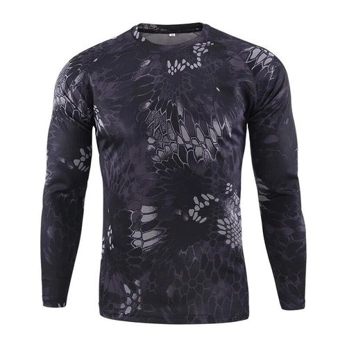 T-Shirt À Séchage Rapide Pour Homme,À Col Rond,Motif Python,Camouflage,Sport De Plein Air,Abrasion Et Évacuation De L'humidité,Tactique