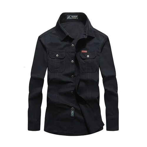 Chemise À Manches Longues 6xl Pour Homme,Vêtement D'extérieur,Tactique,En Coton Pur,Randonnée,Pêche,Camping,Trekking,Escalade,Sport