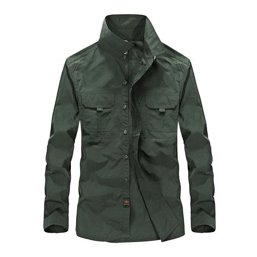 Chemise À Manches Longues Pour Homme,Vêtement De Plein Air,De Randonnée,De Pêche,D'équitation,À Séchage Rapide,Respirant,Vêtements De Travail,Cargo