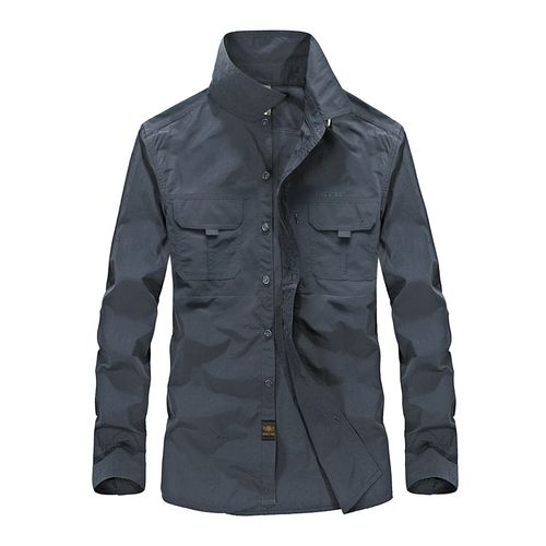 Chemise À Manches Longues Pour Homme,Vêtement De Plein Air,De Randonnée,De Pêche,D'équitation,À Séchage Rapide,Respirant,Vêtements De Travail,Cargo