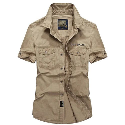 Chemises S Décontractées En Coton Pour Hommes,Blouse De Randonnée En Plein Air,Tops Respirants À Manches Courtes,Grande Taille,Été