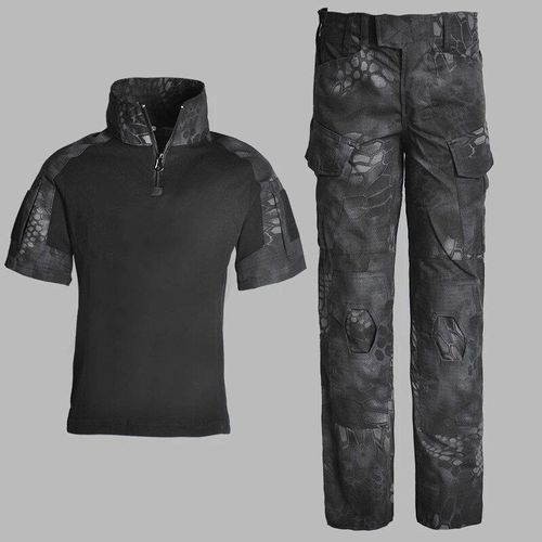 Vêtements S D'entraînement De Camping En Plein Air Pour Enfants,Combinaison De Camouflage À Manches Courtes,Chemise Tactique De Combat Cs Pour Enfants,Pantalon,Uniforme
